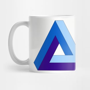 blue penrose triangle Mug